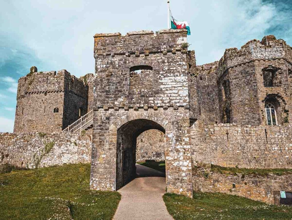 front entrance of Carew Castle