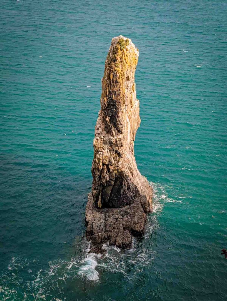 one of the Elegug Stacks in the sea