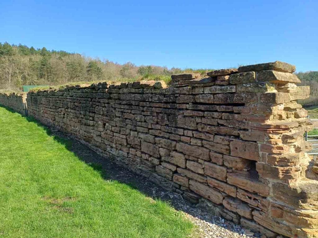 ruined wall at Beauvale priory