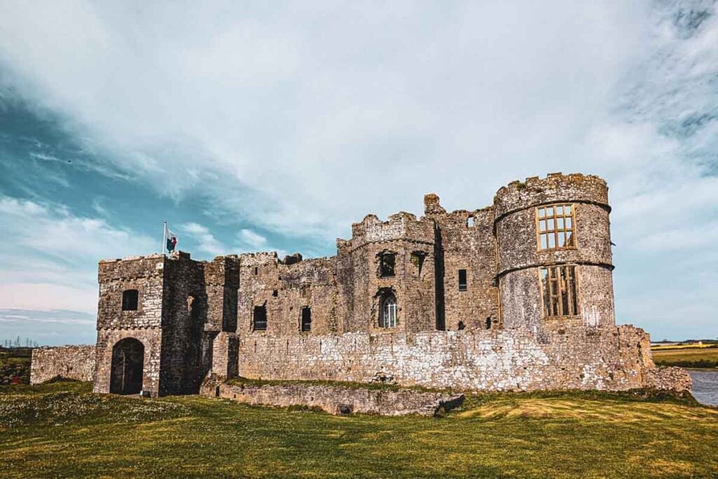 side view of Carew Castle