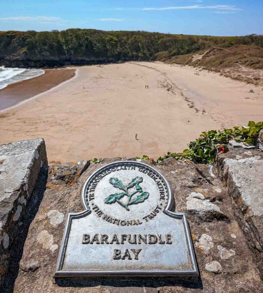 sign at Barafundle bay