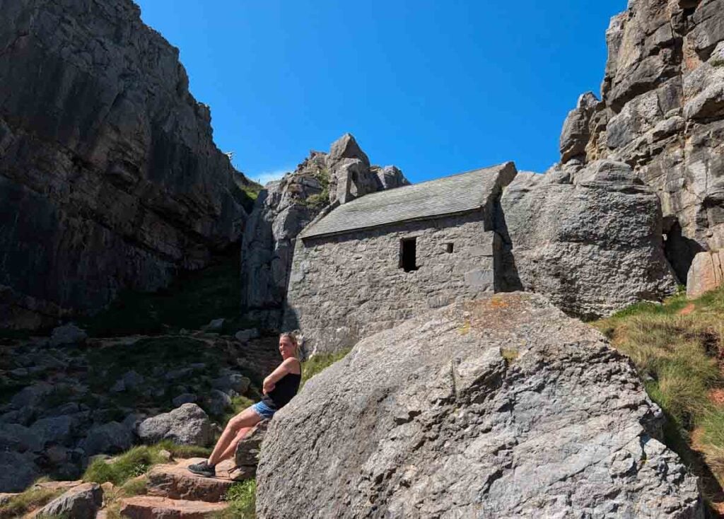 st Govan's chapel and big rock