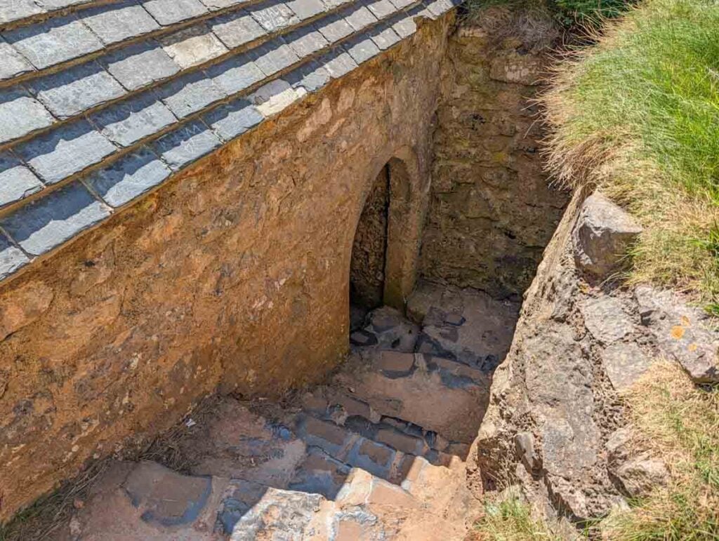 top entrance to St Govan's chapel