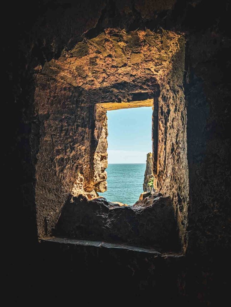 window to the sea at St Govan's chapel