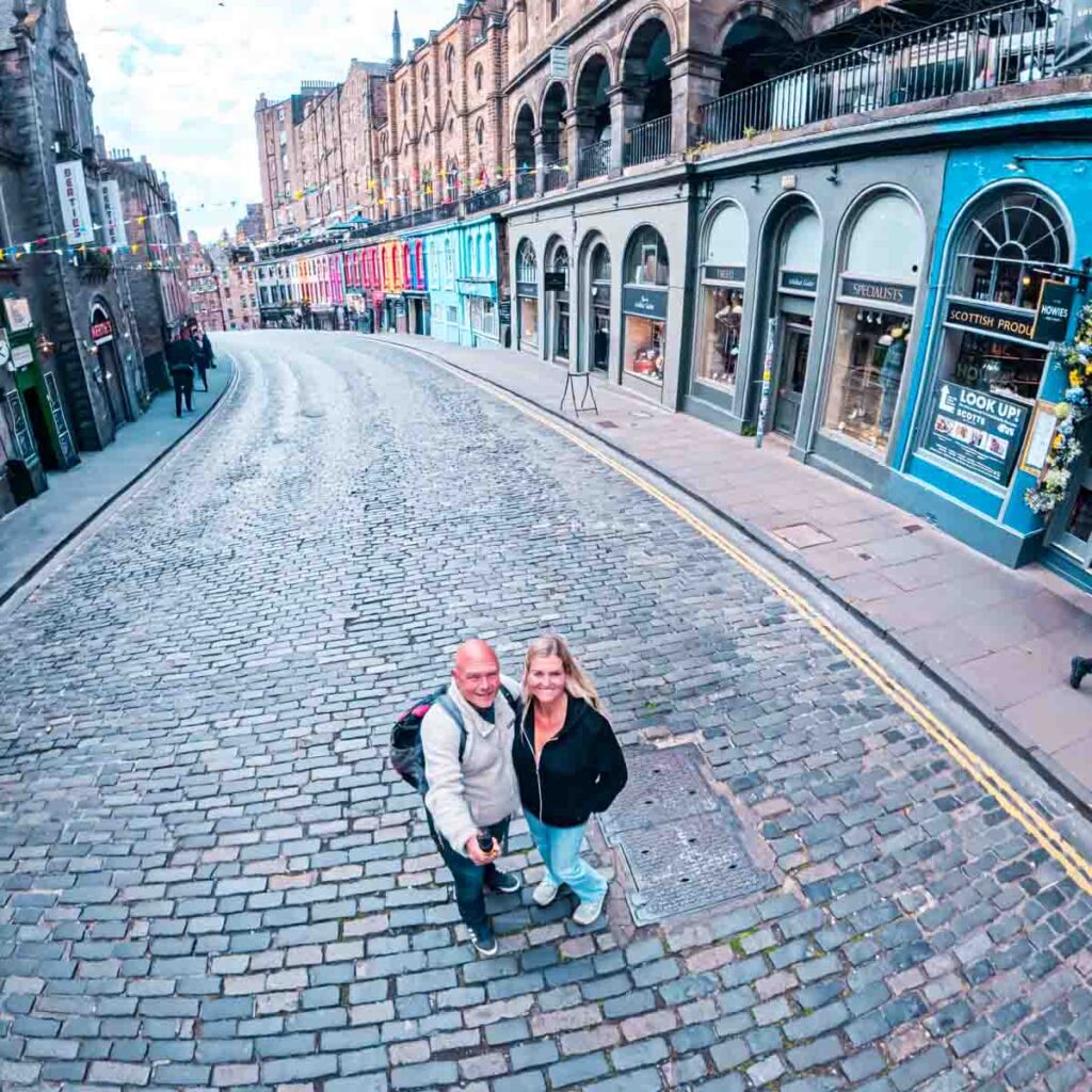 Insta360 selfie in Edinburgh