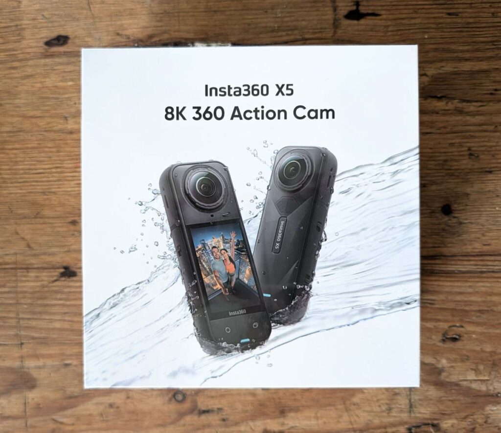 Insta360 X5 in box