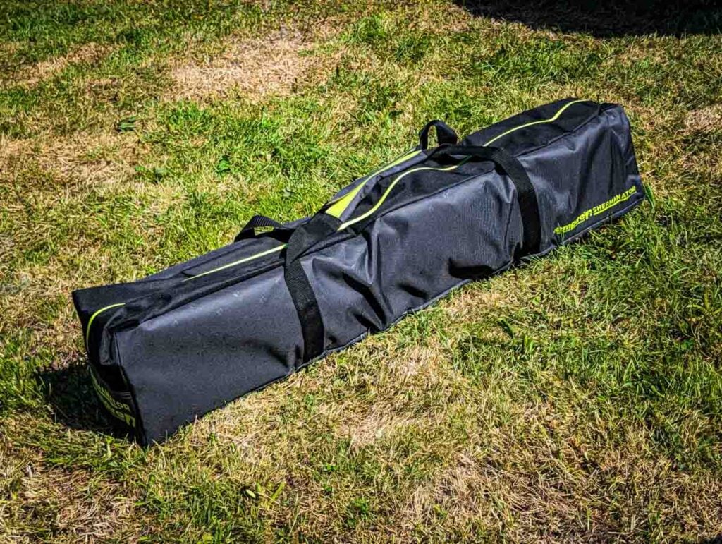 packed up camping chair
