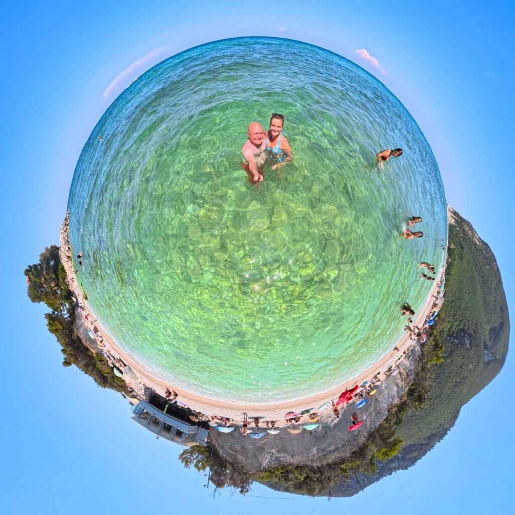 seaside tiny planet