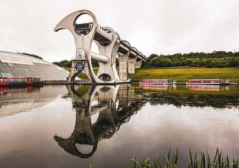 the Falkirk Wheel and reflection
