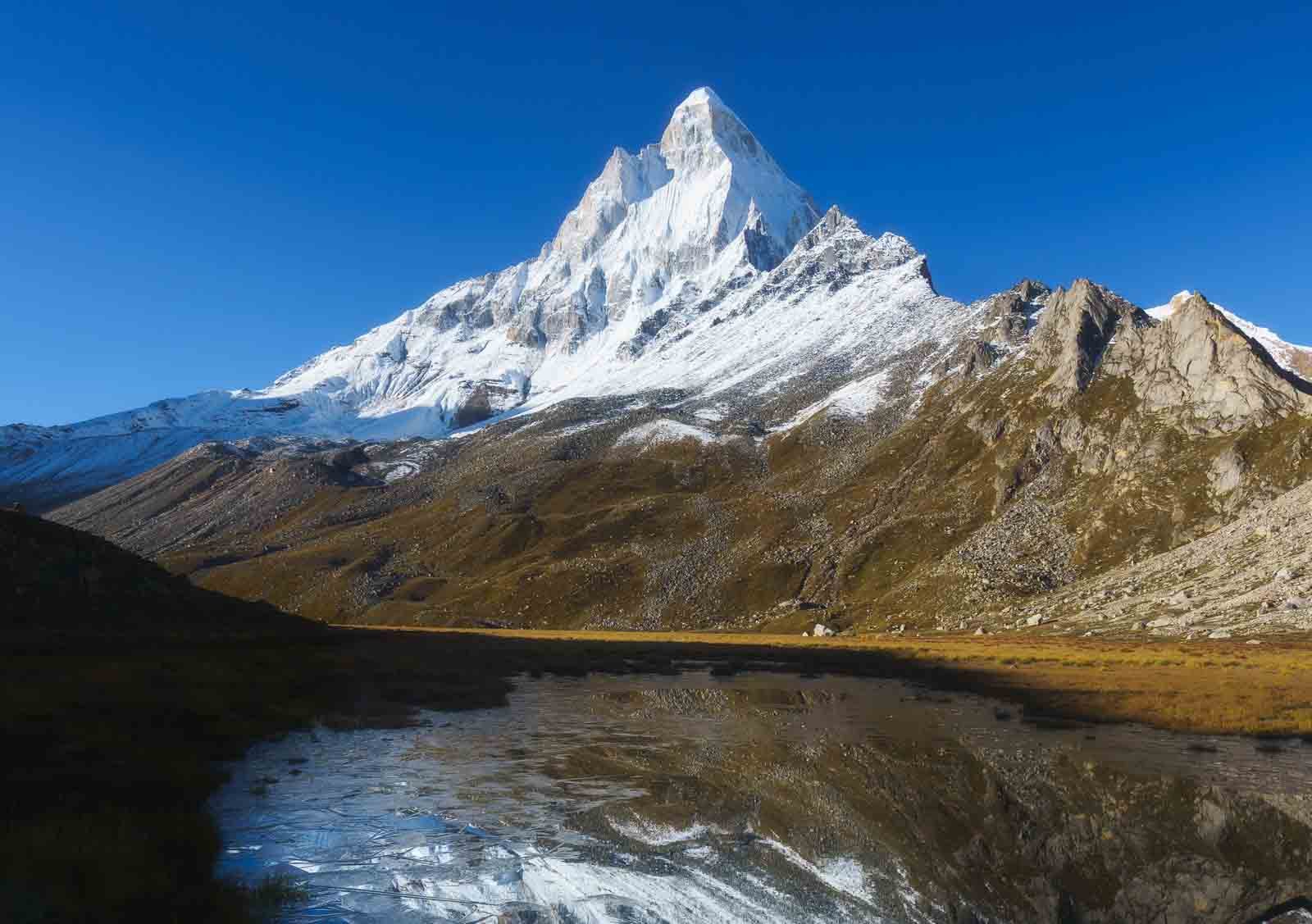 Tapovan view of Mt Shivling