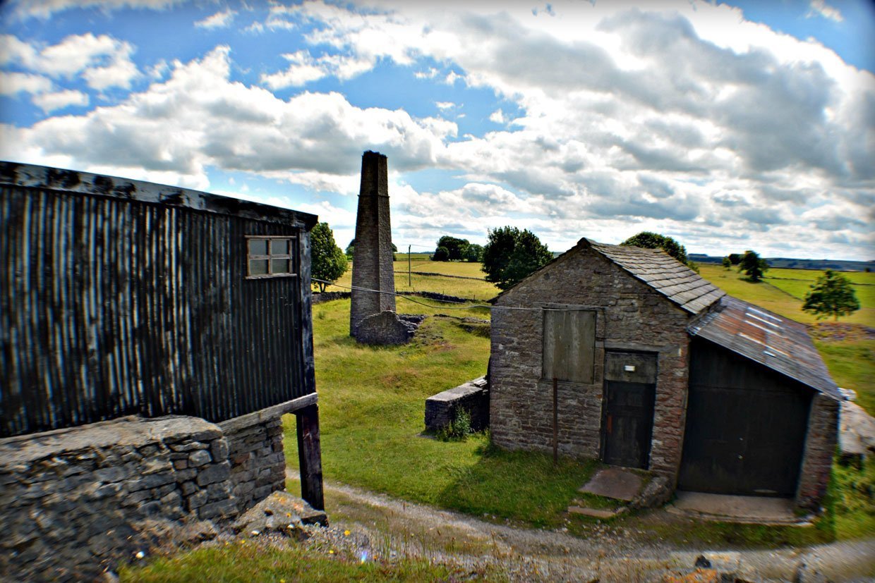 Chimney flue 1950's corrugated-winding shed