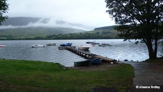 Cloud clearing Loch Earn