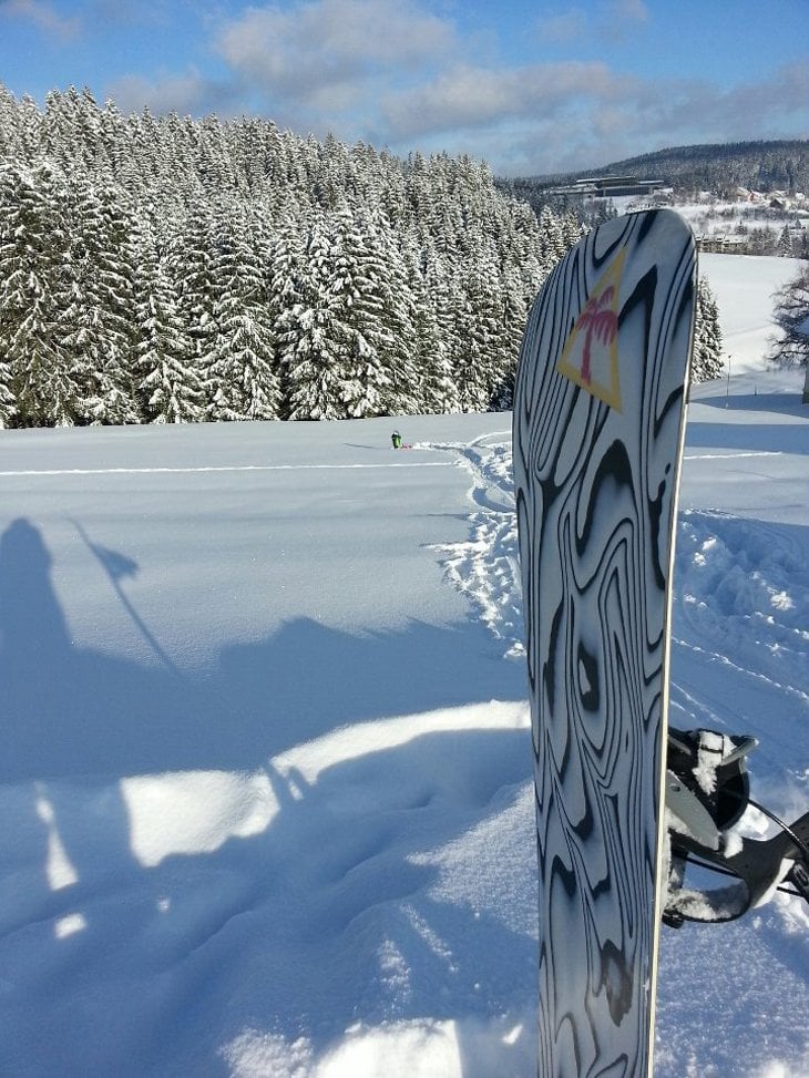 snowboard in the black forest of germany