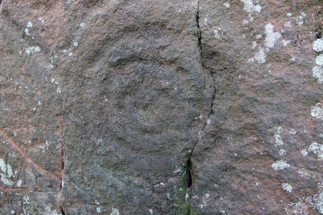 rock carvings on the stone