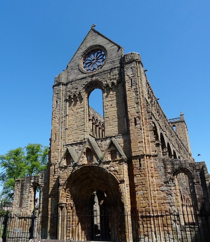 front of the abbey at Jedburgh