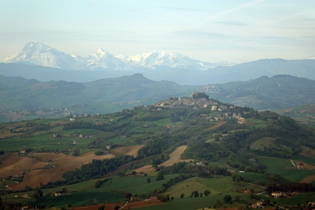 italian towns aerial view