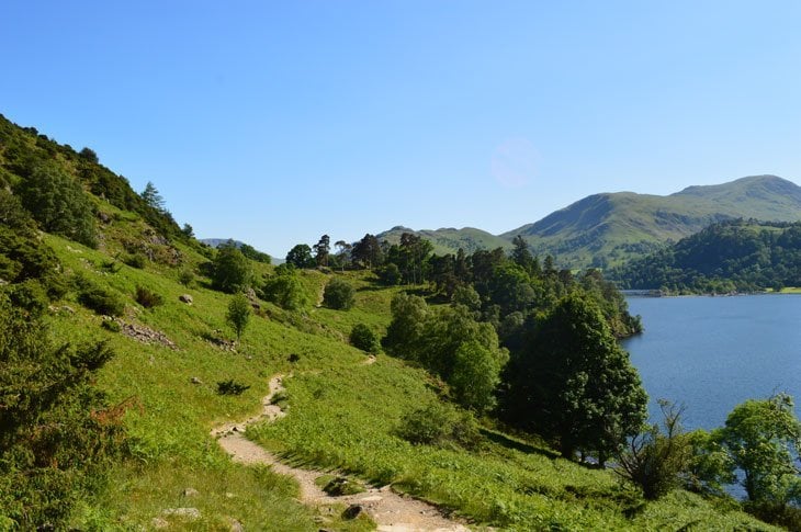 the walking path beside Ullswater