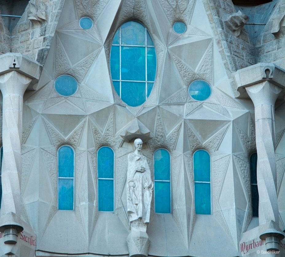 Sagrada Familia coloured glass windows