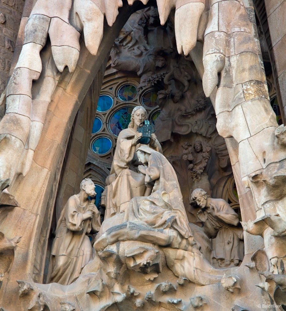 statue on the Sagrada Familia in Barcelona