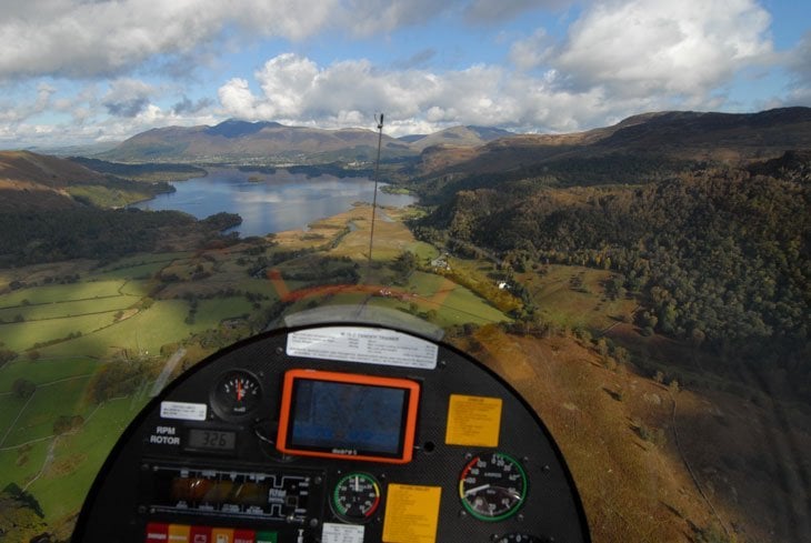 Flying over the lakes