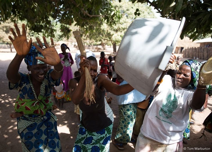 Gambia - A Village Kumpo Dance drums and dancing