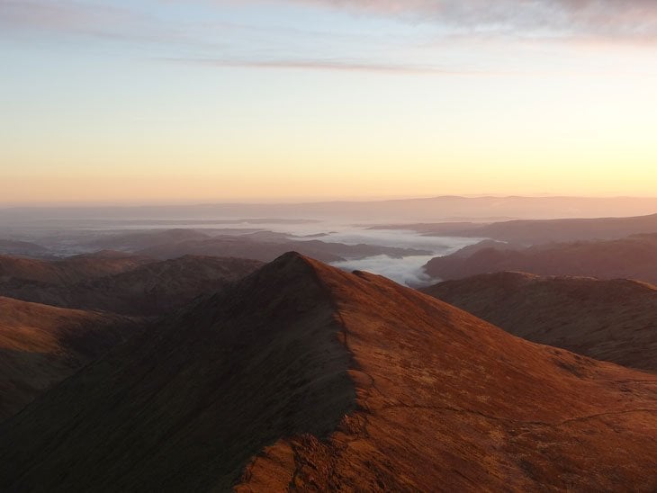Helvellyn_Cumbria_UK_446 sunrise striding edge