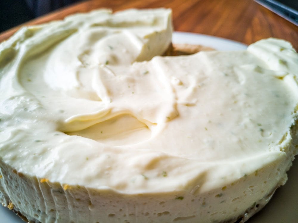 key lime pie served