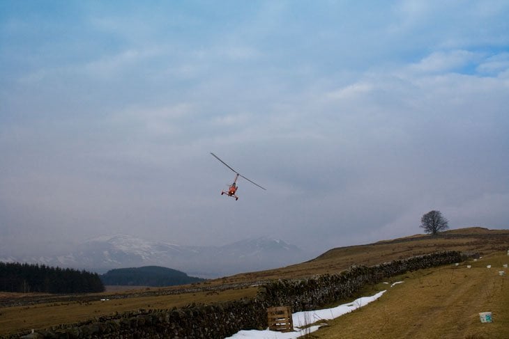 Taking off on a Gyrocopter Flight