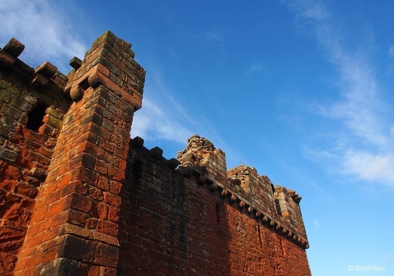 looking up at the castle