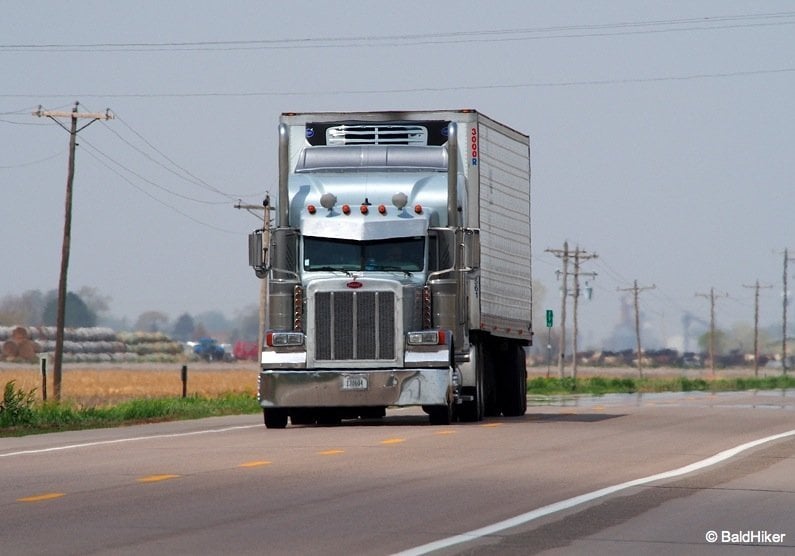 truck on nebraska highway