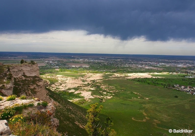Nebraska: Scotts Bluff National Monument view from scotts bluff