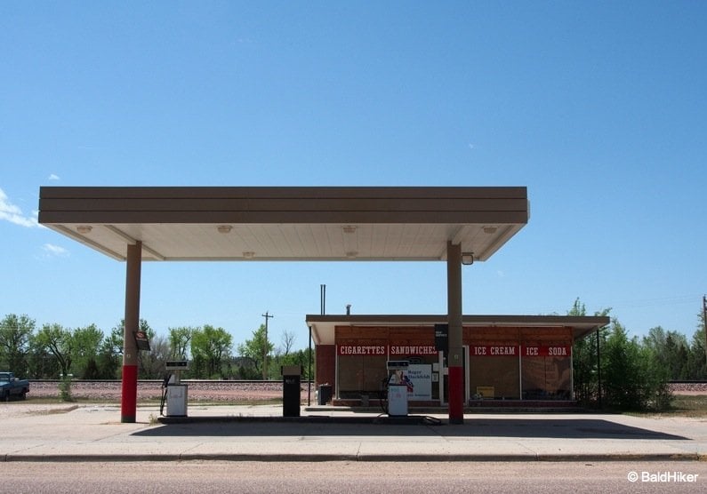 empty petrol station