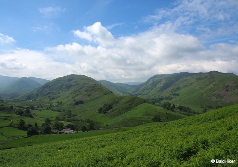 fells of the lake district in the view from hallin fell