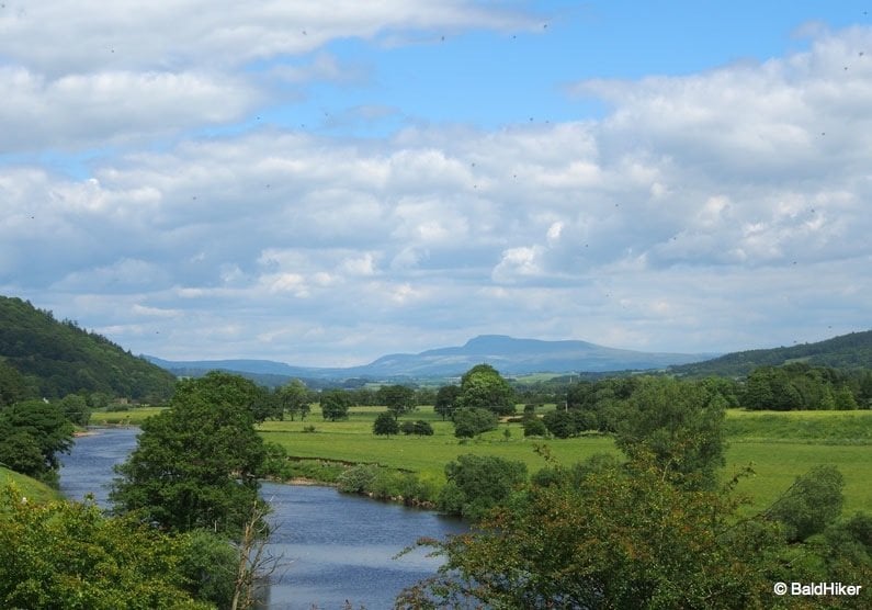 Wanders and views at the Crook O'Lune Ingleborough from the Crook O'Lune