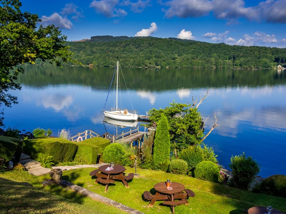 gardens with views over windermere