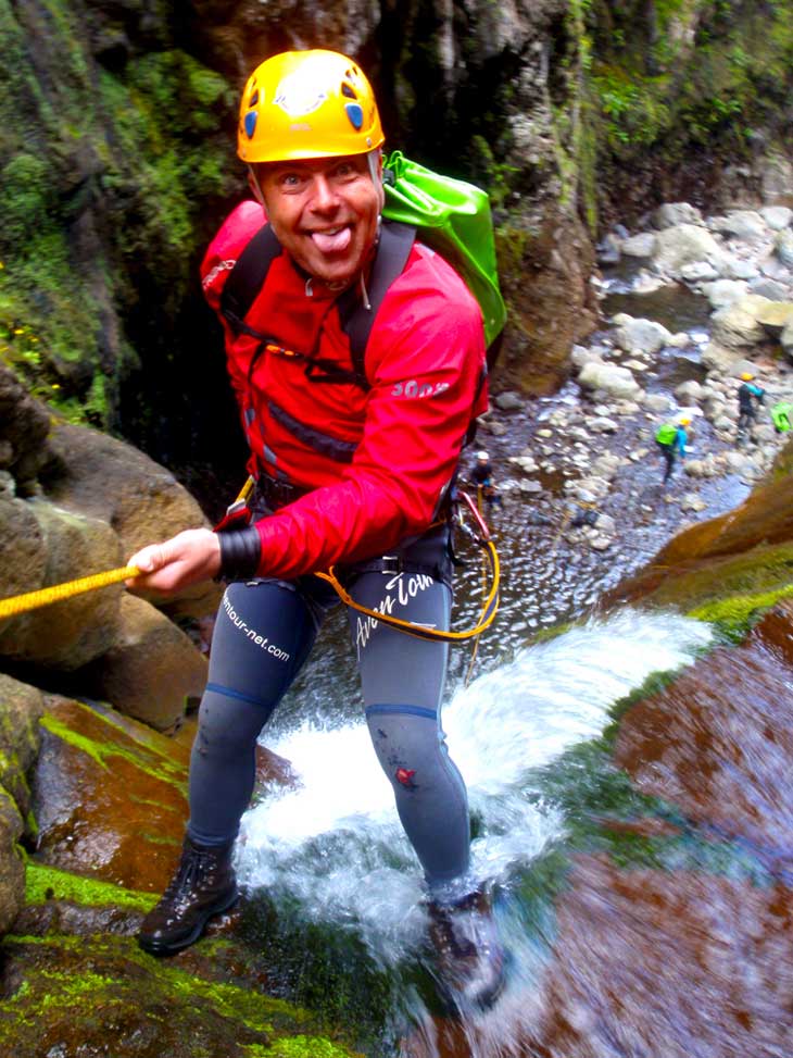 Paul steele, the baldhiker, canyoning