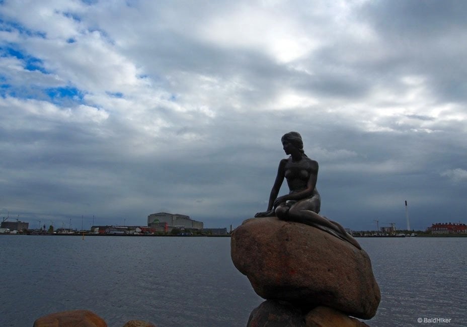 mermaid over the river in copenhagen