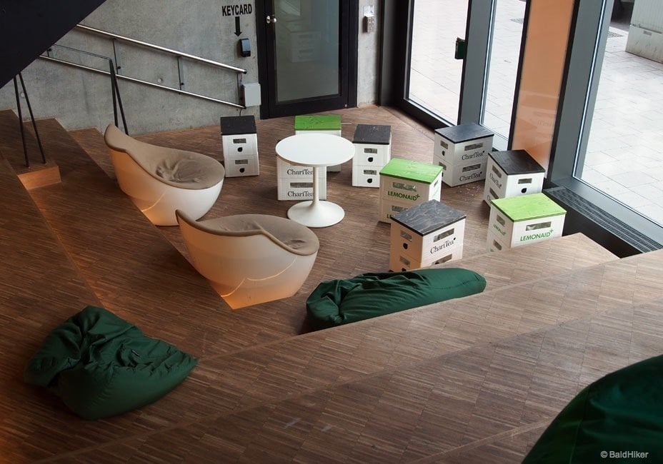 A base for a gem of a city - Generator Hostel Hamburg modern seating inside