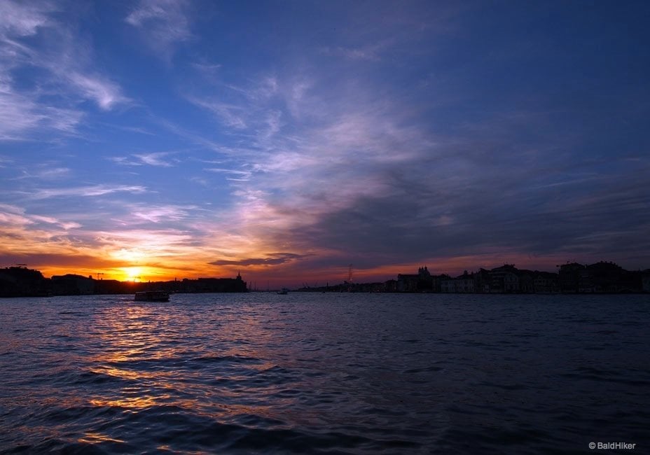 A Venice sunset on the Island of Giudecca