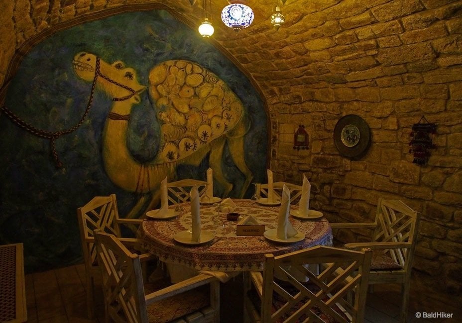 Dining scenes in Old City Baku