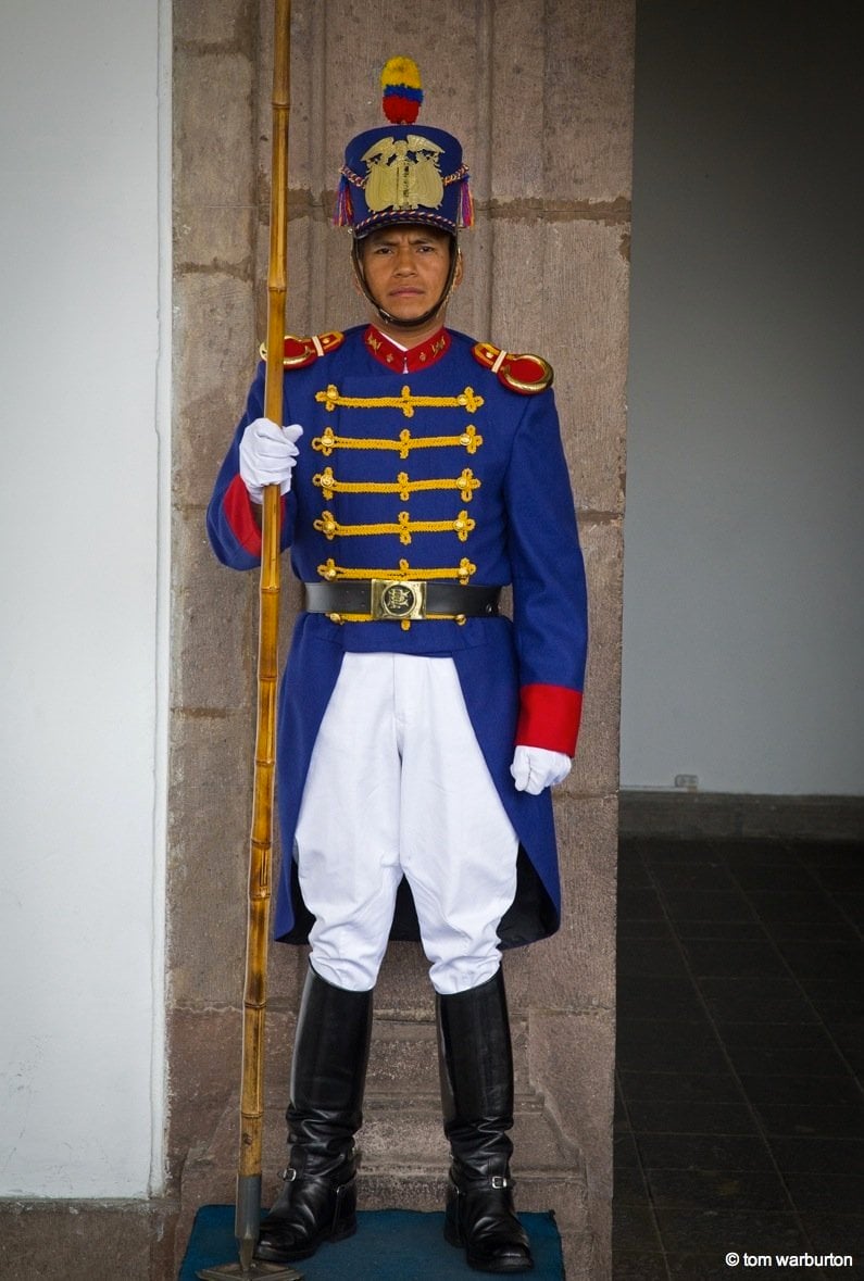 Quito Presidential Palace guard