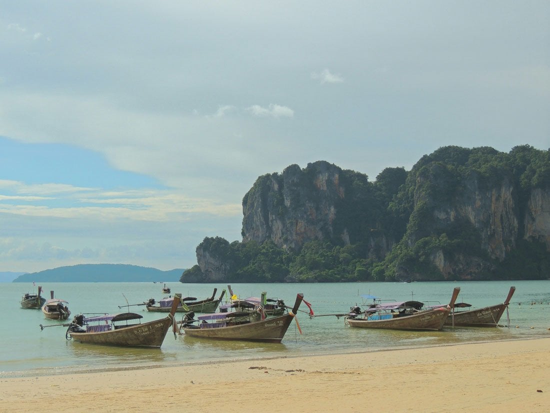 Thailand Railay Beach boats