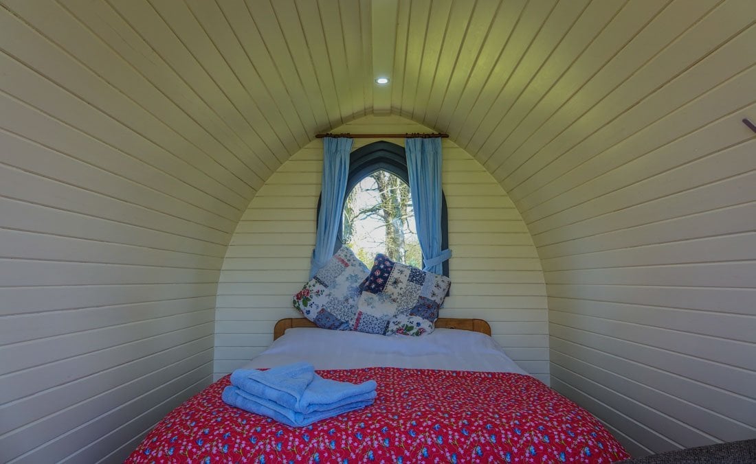 inside camping pod small