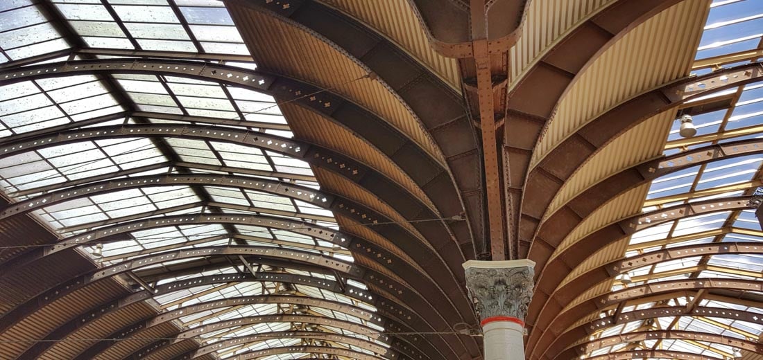 York Station roof when looking up