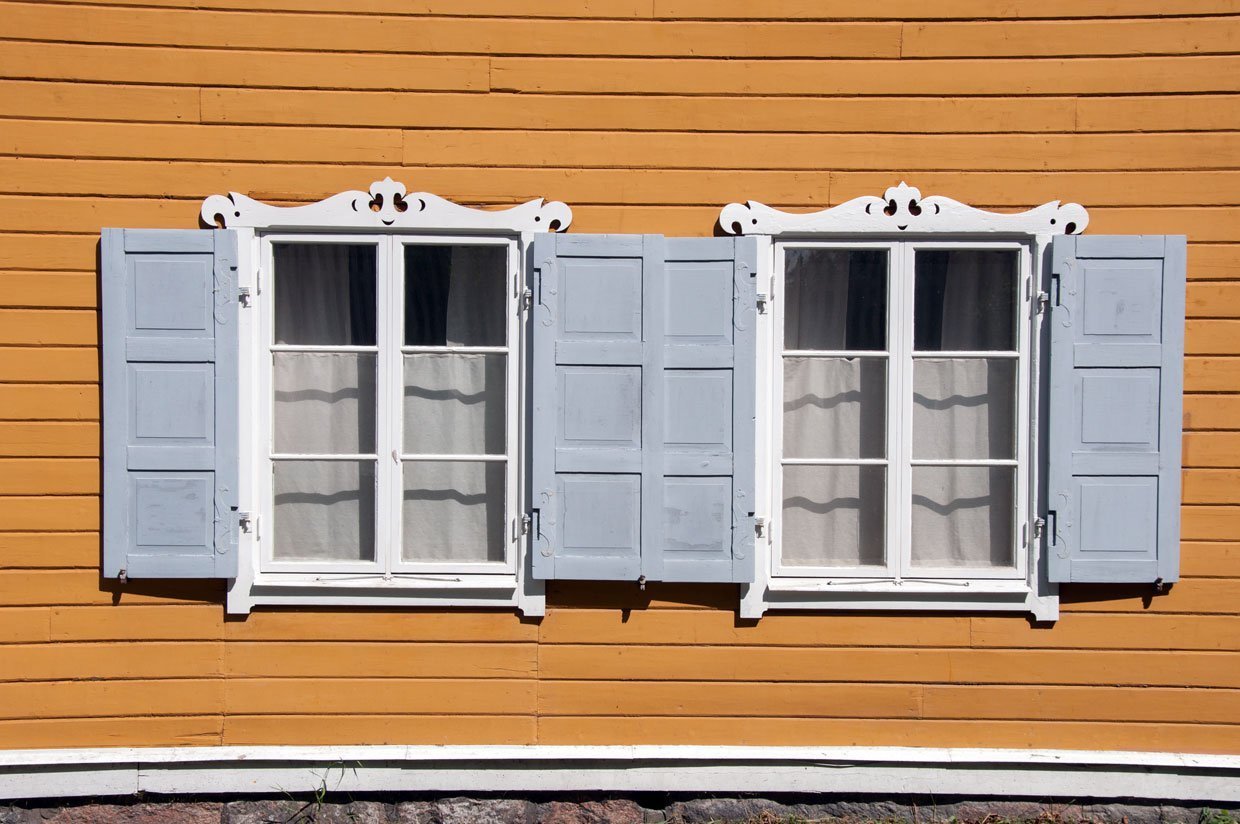 windows on a house in Vaxholm