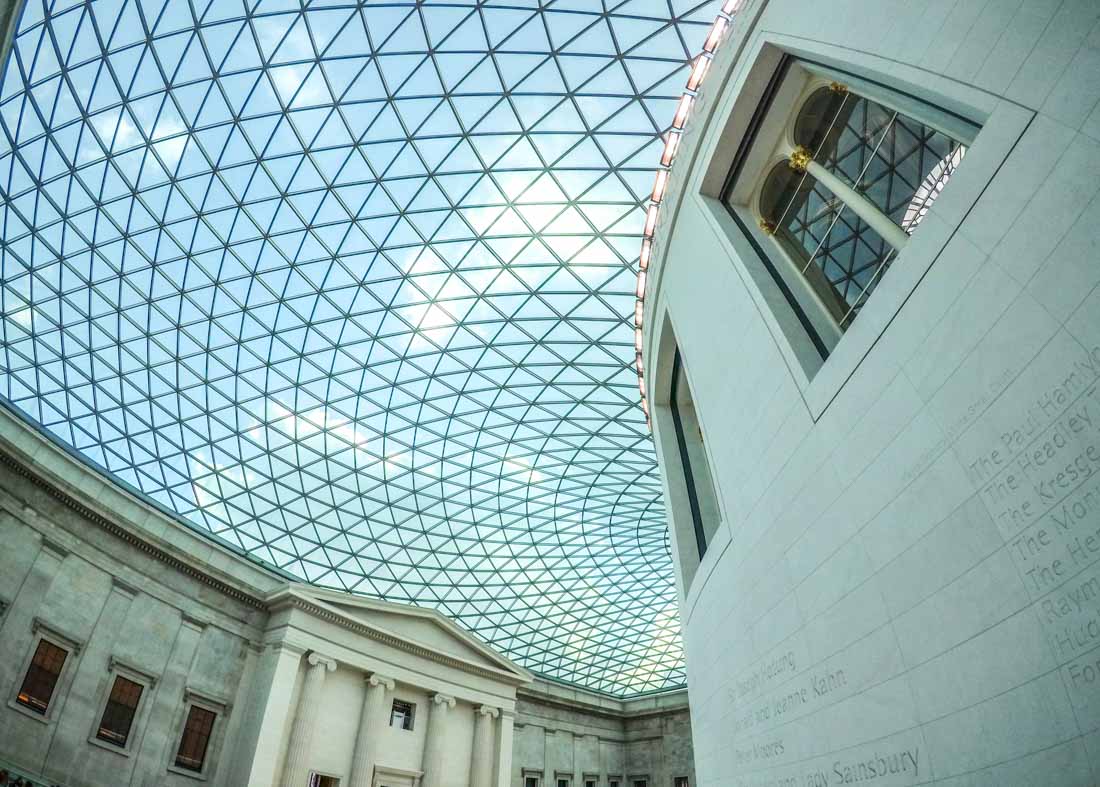 undulating roof of the great court