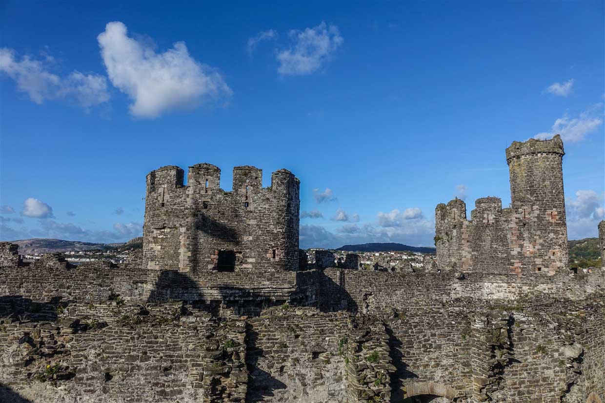 skyline of conwy castle