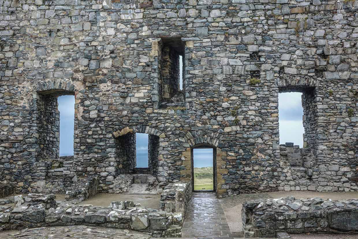 windows and doors in the ruins