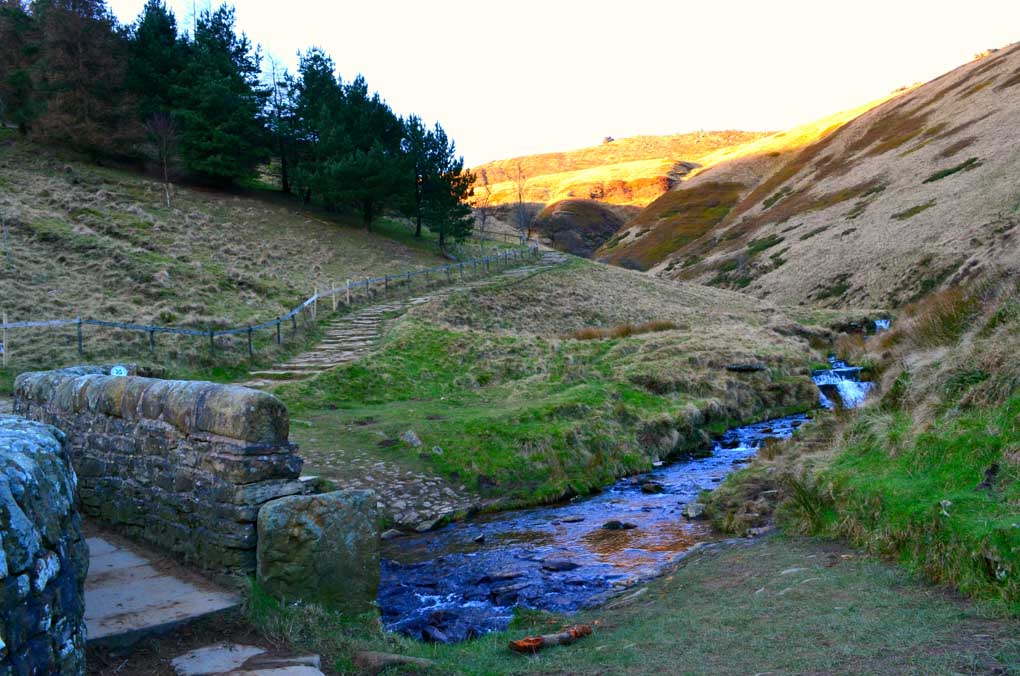 the base of Jacobs Ladder and stone bridge