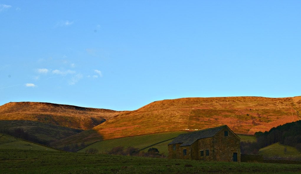 Barn and Sunset at Upper Booth